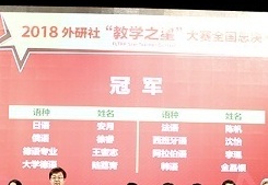 2018外研社多语种“教学之星”大赛全国总决赛在京举办
